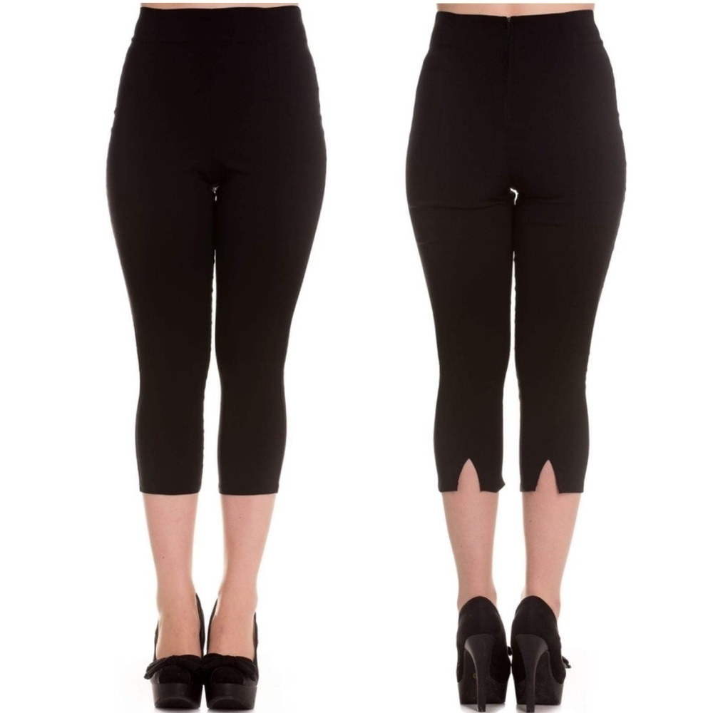 Hell Bunny Tina Retro Rockabilly Pinup Capri / Cigarette Pants NWT size 4X plus - Picture 3 of 11